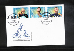 Slovenia / Slowenien 2021 Olympic Games Tokyo Slovenian Gold Medals FDC - Sommer 2020: Tokio