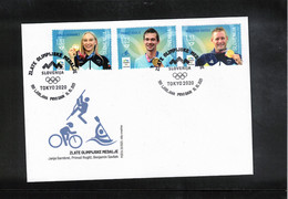 Slovenia / Slowenien 2021 Olympic Games Tokyo Slovenian Gold Medals FDC - Summer 2020: Tokyo