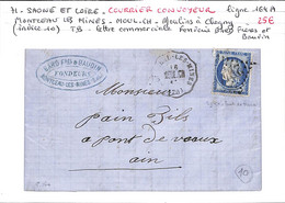 71 - SAONE ET LOIRE  (70) -  Montceau Les Mines -Courrier- Convoyeur- Voir Descriptif De La Vente Avec Photo Du Scan - 1849-1876: Periodo Clásico