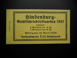 Deutsches Reich 1927 Markenheft Nr. 24Z ** Katalogwert: 600.00 € - Booklets