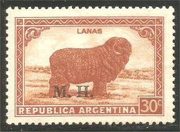 144 Argentina Aveja Sheep Ram Schaf Rammen Ariete Surcharge M.H. MH * Neuf CH (ARG-269b) - Landbouw