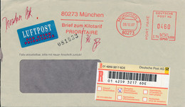 Advertising Meter - EMA – Freistempel 1997 - München - Brief Zum Kilotarif - Marcofilia - EMA ( Maquina De Huellas A Franquear)