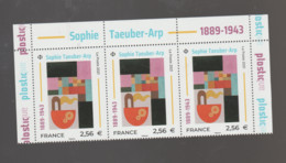 FRANCE / 2021 / Y&T N° 5492 ** : Sophie Taeuber-Arp X 3 = Haut De Feuille - Ungebraucht