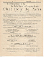 Programme De Tournée Pour 1895 , Compagnie Du CHAT NOIR DE PARIS, 2 Scans ,frais Fr 1.85 E - Programmi