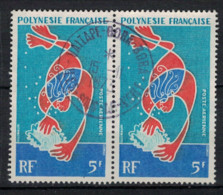 POLYNESIE             N°  YVERT  PA 35 X 2 (1)   OBLITERE       ( Ob 1 / 53 ) - Used Stamps