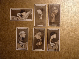 Lot De 6 Chromos Player's Cigarettes - Racing Caricatures (Voir Photos) - 3,5 Cm X 6,5 Cm Environ. - Wills