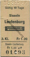 Schweiz - Sisseln Laufenburg Und Zurück - Fahrkarte 1966 - Europe