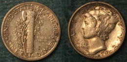 M_p> Stati Uniti One Dime ( Un Decimo ) 1943 S ( San Francisco ) In Argento 900/ooo - 1916-1945: Mercury (kwik)