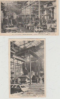 LE  CREUSOT ( 71 )  2  C P A -USINES  SCHNEIDER INTÉRIEUR  ( 21 / 11 / 58  ) - Le Creusot