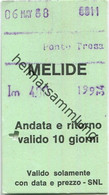 Schweiz - SNL - Ponte Tresa Melide Hin Und Zurück - Fahrkarte 1968 - Europa