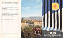 10453 "TORINO - CAPITALE DELLE ALPI - ITALIA - ENTE PROV. TURISMO-CAMPAGNOLI" DEPLIANT TURISTICO. II QUARTO XX SECOLO - Tourism Brochures