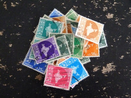 INDE INDIA PETIT LOT VRAC TIMBRES SERIE CARTE DE L'INDE PAR MULTIPLES - Lots & Serien