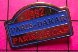 815B Pin's Pins / Beau Et Rare / THEME : AUTOMOBILES / RALLYE PARIS DAKAR LE CAP 1992 - Rally
