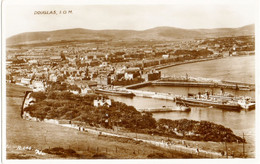 Douglas I.O.M.(with 3 Ships In Port) 1938-(Valentine's R246-Real Photograph) - Isle Of Man