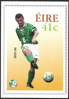 Eire Ireland Postal Stationery Postage Paid Cork 2005 Roy Keane Soccer FAI Clover Football Priotaire Airmail - Entiers Postaux