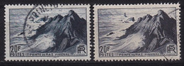 1946 Variété Sur Y&T N° 764 Exemplaire Normal Bleu Noir + Exemplaire Bleu Foncé Oblitérés - Used Stamps