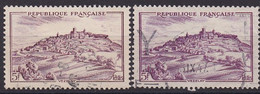 1946 Variété Sur Y&T N° 759 Exemplaire Normal + Exemplaire Pâle Oblitérés - Oblitérés