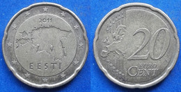 ESTONIA - 20 Euro Cents 2011 KM# 63 - Edelweiss Coins - Estonie
