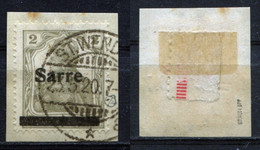 Saargebiet Michel-Nr. 1 Gestempelt Auf Briefstück - Geprüft - Used Stamps