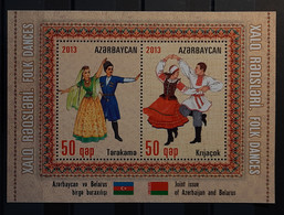 2013 - Azerbaijan - MNH - Folk Dances - Terekeme And Kritchatchok - Souvenir Sheet  Of 2 Stamps - Azerbaïdjan