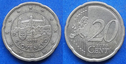SLOVAKIA - 20 Euro Cents 2009 "Bratislava Castle" KM# 99 - Edelweiss Coins - Slovakia