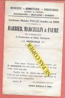 Buvard Servant De PUBLICITE Et AVIS De PASSAGE - BARBIER, MARCELLIN Et FAURE à GRENOBLE (anc. POCAT 1833) Mercerie,bonne - Kleding & Textiel