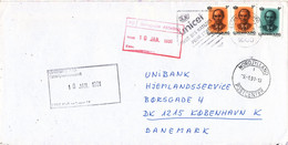 Luxembourg Cover Sent To Denmark 7-1-1991 - Lettres & Documents