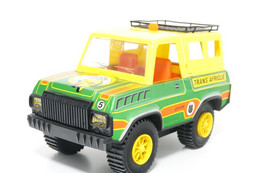 Vintage TIN TOY JEEP TRANS AFRIQUE 4X4 SAFARI : Maker Joustra - 36cm - FRANCE - 1960-70's - - Collectors & Unusuals - All Brands