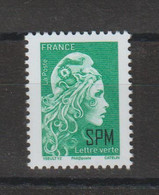 St Pierre Et Miquelon 2019 Marianne Engagée 1230A Verte ** MNH - Unused Stamps