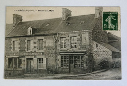 "La Dorée" (Mayenne) - Maison LALANDE (Publicité Chocolat MENIER - Café LALANDE LAMBERT / Rare Carte De 1909 ) - Other Municipalities