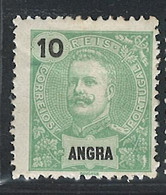 Portugal Angra Azores 1897 "D Carlos I" Condition MH OG #15 (2 Thins) - Angra