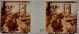 Vue Stéréo Stéréoscopique Verre Guerre 1914 1918 Observatoire Bois Le Prêtre - 1914-18