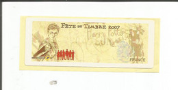 Timbres De Distributeurs Fête Du Timbre  2007 Type AN   Lisa I Harry Potter - 1999-2009 Abgebildete Automatenmarke