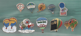 PINS PIN'S  MONTGOLFIERE 336 SONY FRANCE TELECOM IBIS PMSE PRIMAGAZ CANSON BAFF  PASSION BALLON  LOT 10 PINS - Disney