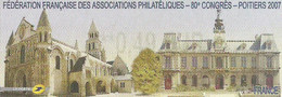 TIMBRES DDISTRIBUTEUR FFAP POITIERS 2007 Type AP (Lisa 2) Notre Dame La Grande Poitiers - 1999-2009 Vignettes Illustrées