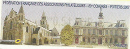 TIMBRES DDISTRIBUTEUR FFAP POITIERS 2007 Type AP (Lisa 2) Notre Dame La Grande Poitiers - 1999-2009 Vignette Illustrate