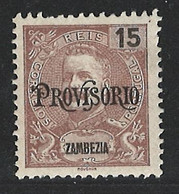 Portugal Zambezia Mozambique 1903 "D. Carlos I" 15r Provisorio Condition MH OG #42 - Zambezia