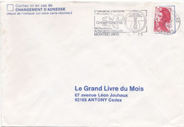 Enveloppe Avec  Très Belle Flamme Champignon Montbéliard - Champignons