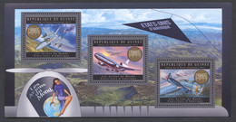 Guinea, Guinee, 2012, American Military Airplanes, MNH Sheetlet, Michel 9572-9574 - Guinée (1958-...)