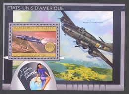 Guinea, Guinee, 2012, American Military Airplanes, MNH, Michel Block 2179 - Guinée (1958-...)