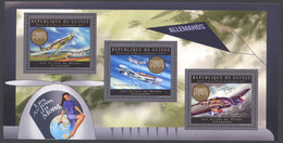 Guinea, Guinee, 2012, German Military Airplanes, MNH Sheetlet, Michel 9566-9568 - Guinée (1958-...)