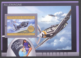 Guinea, Guinee, 2012, German Military Airplanes, MNH, Michel Block 2177 - Guinée (1958-...)