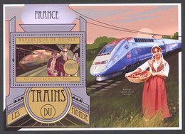 Guinea, Guinee, 2012, Trains, TGV, High Speed Train, MNH, Michel Block 2182 - Guinée (1958-...)