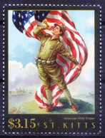 St. Kitts 2015 MNH, World War I Poster, Trumpet, Flag - WW1