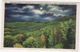 Moonlight Scene Of Cashiers Valley. Whiteside Mountain At Right. Western NC - Asheville