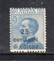 Y2199 - DALMAZIA 1921, 25/25 Cent  N. 4  Con Gomma Integra  ***  MNH - Dalmatia