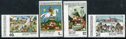 CZECHOSLOVAKIA 1970 Jozef Lada Paintings MNH / ** Michel 1935-38 - Unused Stamps