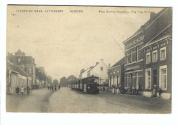 SCHILDE    STEENWEG NAAR ANTWERPEN  Stoomtram   1907   Phot.Hoelen,Cappellen - Schilde