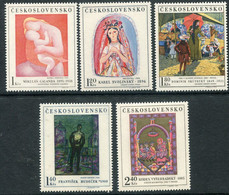 CZECHOSLOVAKIA 1970 National Gallery Paintings V MNH / ** Michel 1965-69 - Neufs