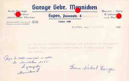 EUPEN 1955 GARAGE GEBR. MENNICKEN Paveestrasse - Automovilismo